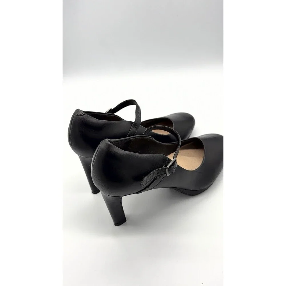 Clarks Womens Ambyr Shine Pump Heel Black Size 10M